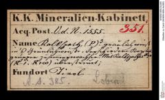 Etiketten zu Calcit (NHMW-MIN-As385)